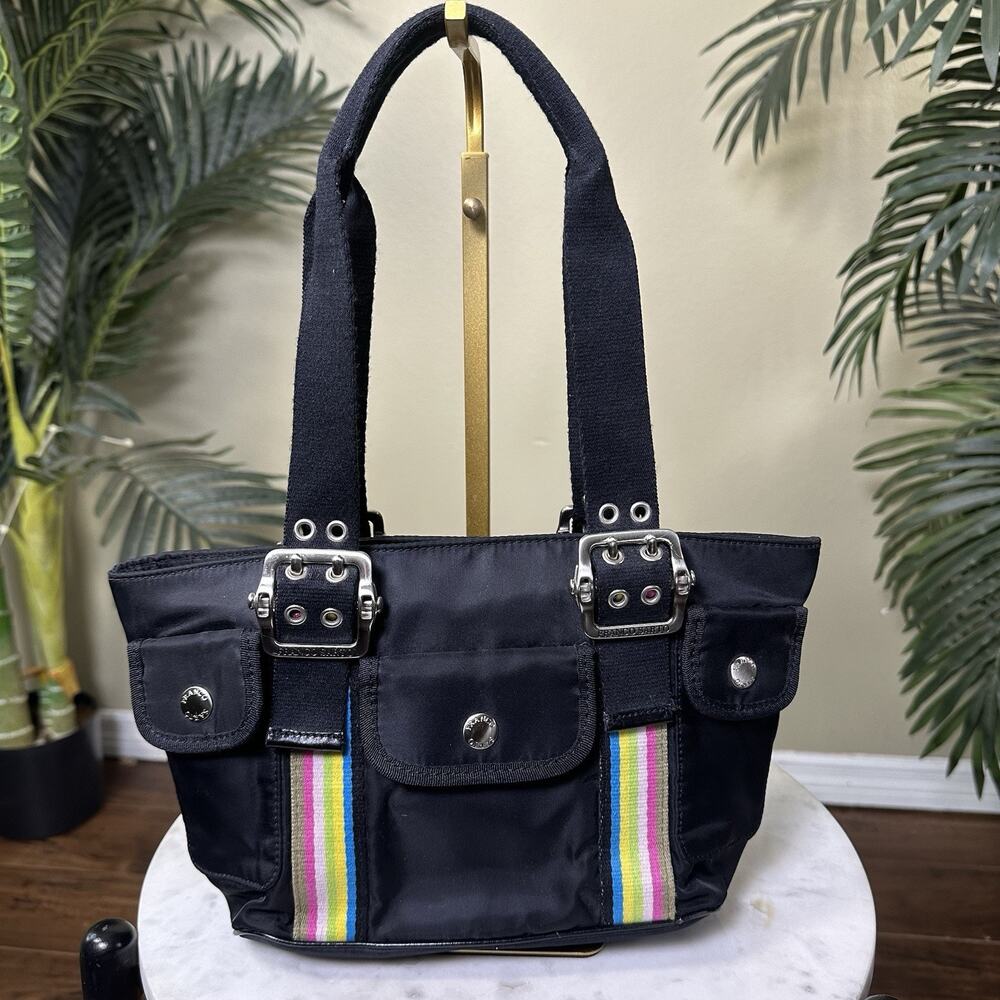 Franco Sarto Satchel Y2K NEW Colorful canavas and Black Nylon PERFECT